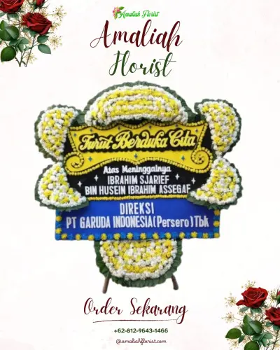 Papan Bunga Duka di Bagus Kuning